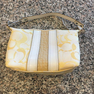 Yellow Coach Baguette Bag